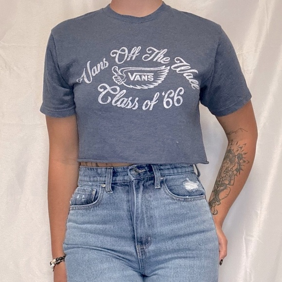 Vans Blue Crop Top - Picture 1 of 7